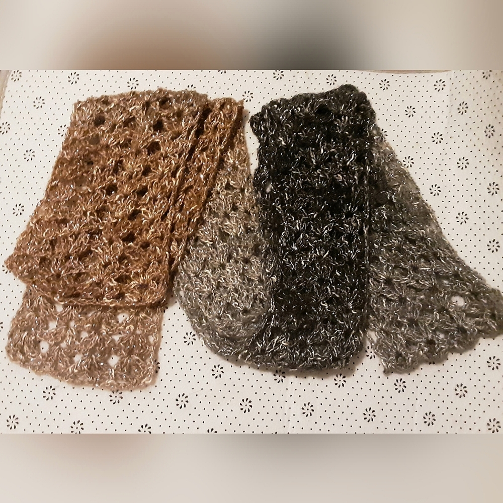 Ombre Sparkle crocheted Scarf - free with any purchase